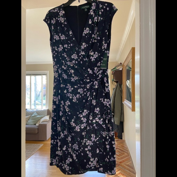 Ralph Lauren Dresses & Skirts - NWT Ralph Lauren Blue and Purple Flowered Dress 14